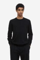 Slim Fit Pullover aus feinem Baumwollstrick